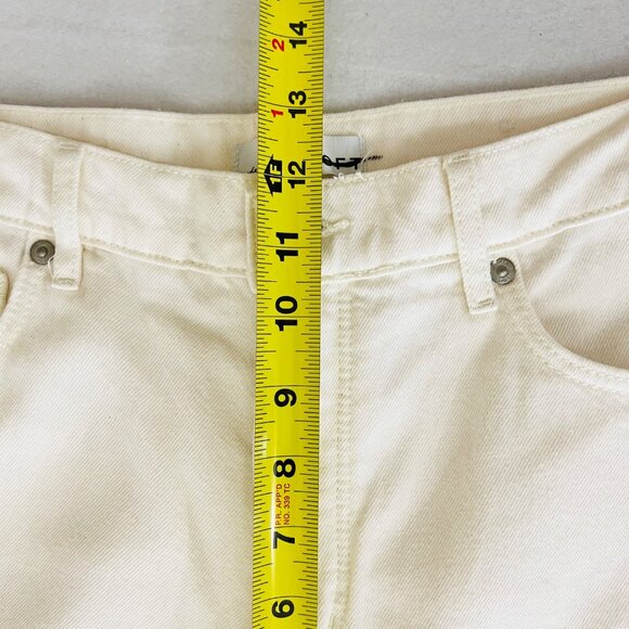 Loft Women's The Relaxed Straight Leg Cream Jeans 27/4 High Rise Cotton NWOT - Picture 11 of 13